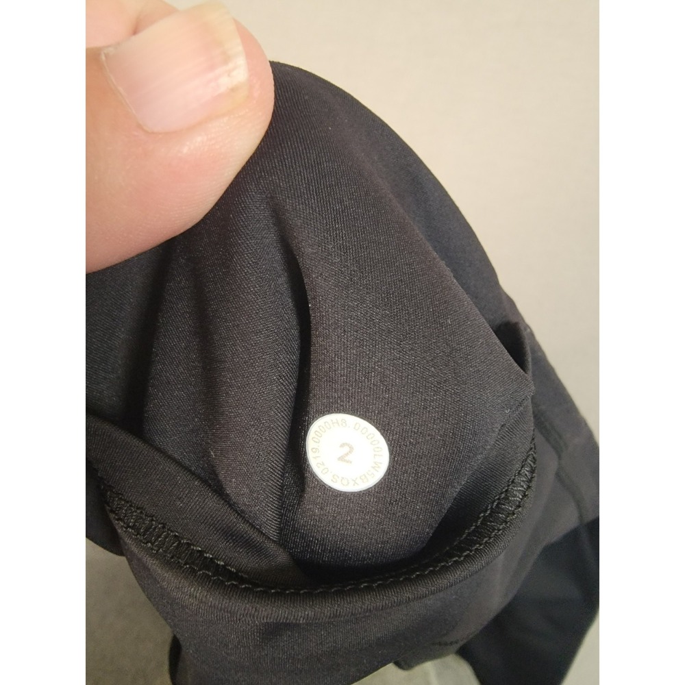 Lululemon Fast and Free High Rise Tights 25 Black Stretch Size 2 Drop In Pocket - Picture 10 of 10